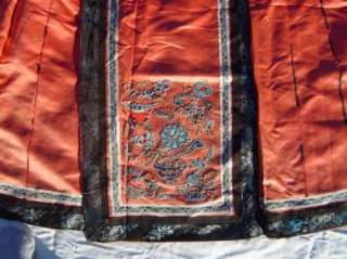 ANTIQUE CHINESE EMBROIDERED WEDDING SKIRT  