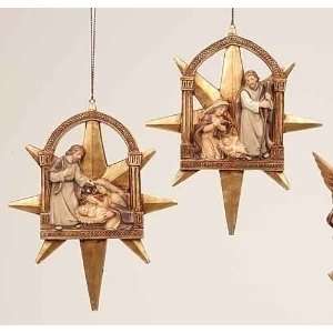  Pack of 4 Inspirational Gifts Gold Star with Holy Family 