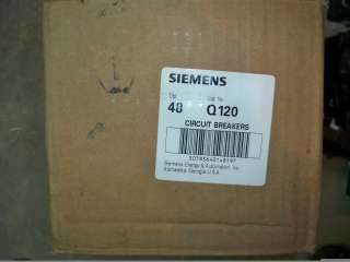 Siemens ITE Q120 circuit breaker 1pole 20amp brand new case of 48 