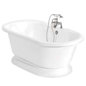   Massage Bath Tub Faucet Package 1 in White Finish: Old World Bronze