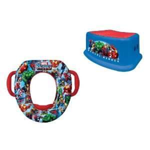  Marvel Heroes Potty and Step Stool Combo Set, Blue: Baby