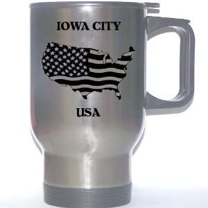  US Flag   Iowa City, Iowa (IA) Stainless Steel Mug 