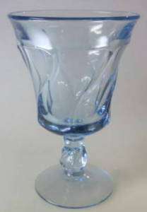 Fostoria Jamestown Blue Set of 3 Water Goblets 5 7/8  