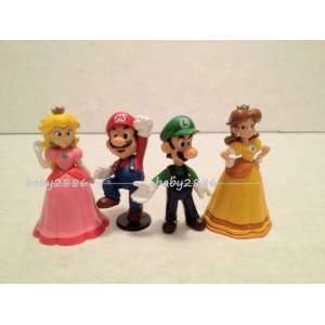  Super Mario 4 Pcs Mini Figures Set Toys & Games