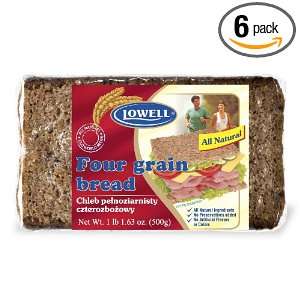 Lowell Foods Four Grain Rye Bread, 17.6000 Ounce (Pack of 6)  