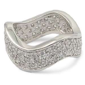  Modern CZ Rings   Italian Design Pave CZ Ring Jewelry