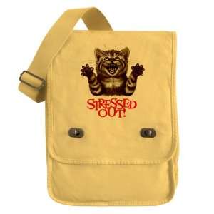  Messenger Field Bag Yellow Stressed Out Cat Everything 
