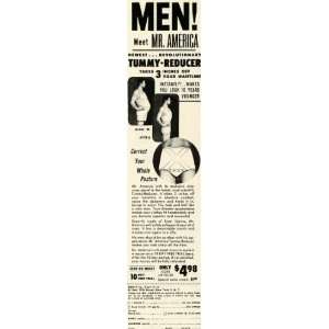  1951 Ad Manly Mr. America Tummy Reducer Posture Correct 