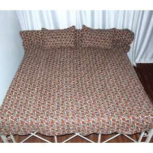  Decorative Home Floral Hand Block Print Jaipuri Quilt with 