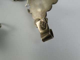   Silver Grape Cluster Mexico Necklace Bracelet Set Earrings  