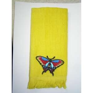  spring Butterfly bath hand towel yellow: Everything Else
