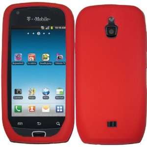 Red Silicone Jelly Skin Case Cover for Samsung Exhibit 4G 