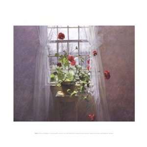  Red Geraniums (Small)   Poster (17x14)