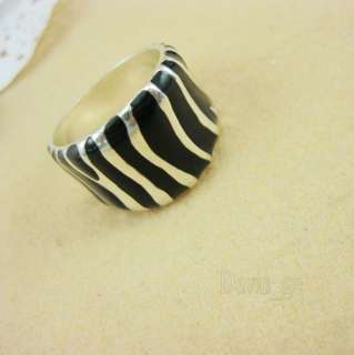 New hot sell !!! Fashion Jewelry Three colors Zebra grain ring (Many 