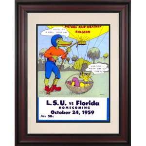 1959 Florida vs. LSU 10.5x14 Framed Historic Football Print  