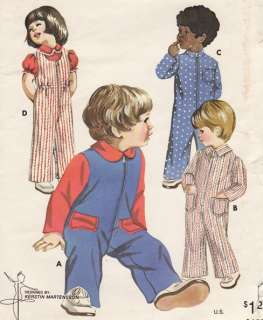 Vintage 1973 Toddlers’ JUMPSUIT Pattern ~ Kwik Sew #445  