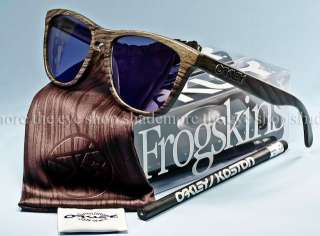 NEW OAKLEY FROGSKINS Sunglasses Eric Koston Black Woodgrain Collector 