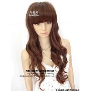   lady long full curly/wavy ? Dark Brown ? hair wig TB339: Beauty