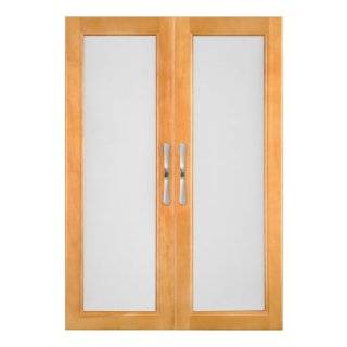 Solid Wood Closets DOMPS Doors with Frosted Glass, Maple Spice, 2 Pack