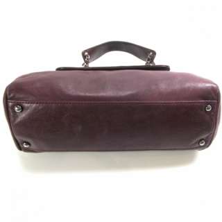 CHANEL Leather LAX E/W Flap Hobo Bag Purse Purple  