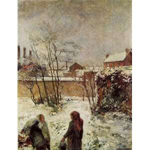  Oil Painting The Garden in Winter, rue Carcel Paul 