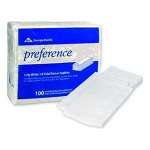 15x17 2 Ply White 1/8 Fold Paper PREFERENCE Dinner Napkins, Pack of 