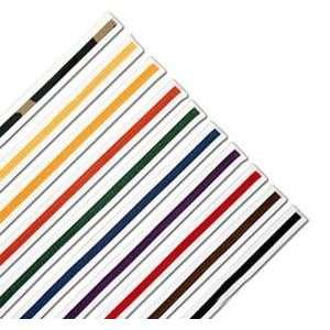  Striped White Karate Belts