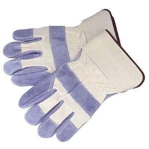Premium Leather Palm Work Gloves, safety cuffs; size, large; pack of 