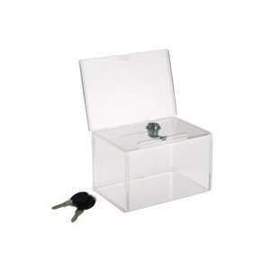  Locking Coin Box W/Lean Back Sign Holder: Office Products