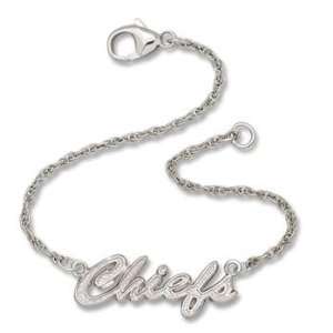  Kansas City Chiefs NFL Sterling Silver Script Bracelet 
