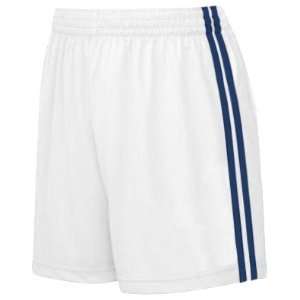  Adult Womens Lazio Soccer Shorts WHITE/NAVY AXL: Sports 