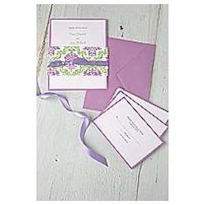 Laura Ashley Green and Purple DIY Invitations Kit