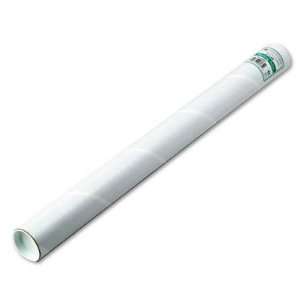  White Kraft Mailing Tube w/Recessed End Plugs   Recessed 