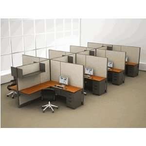   Office Cubicle Workstation with Overhead Shelf