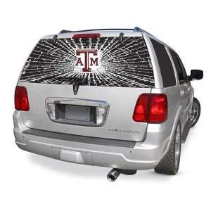  Texas A and M Rear Window Shattered Glass Rearz Sticker 
