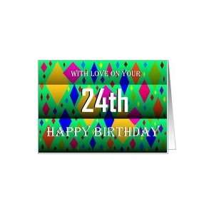 24th / Happy Birthday ~ Colorful Diamonds Card: Toys 