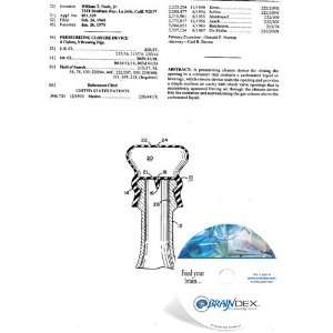  NEW Patent CD for PRESSURIZING CLOSURE DEVICE Everything 