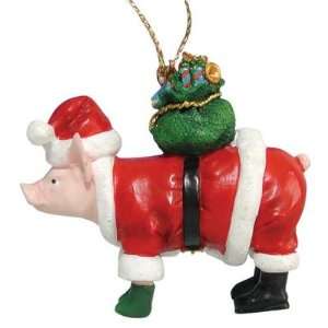   Claus PIG CHRISTMAS TREE ORNAMENT holiday decor NEW
