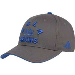 adidas UCLA Bruins Gray Front And Center Adjustable Hat:  