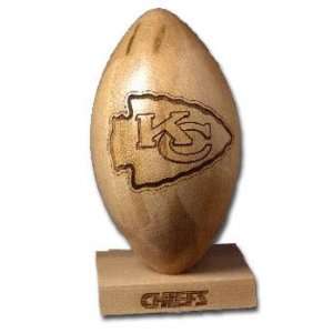  Kansas City Chiefs 5/16 Scale Laser Engraved Wood Football 