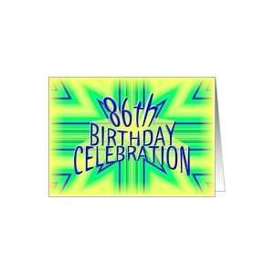    86th Birthday Party Invitation Bright Star Card: Toys & Games