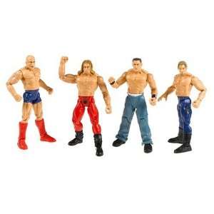  Raw Superstars 4 Pack Cena, Edge, Angle, & Jerico Toys 