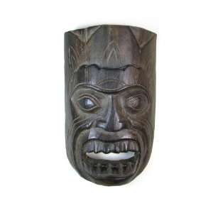  African Tribal Mask, Hand Carved Tropical Wood, 9 