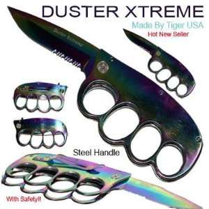  Knuckle Duster Extreme Folding Knife   Rainbow Sports 