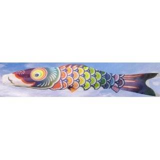 Carp Fish Koinobori Windsocks, 23 inch Nylon Set of 5 #L47:  