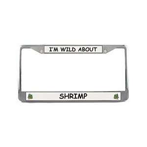  Shrimp License Plate Frame (Chrome): Patio, Lawn & Garden