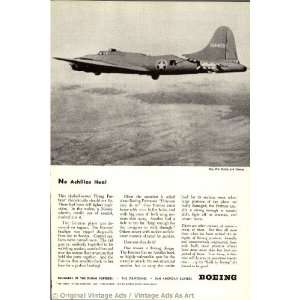  1943 Boeing No achilles Heel Vintage Ad