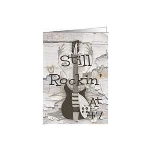  Still Rockin at 47, black guitar Card Toys & Games