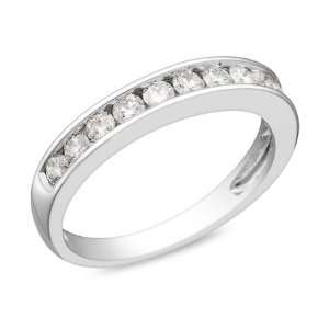   White Gold 1/2 CT TDW Round Diamond Eternity Ring (G H, S1) Jewelry