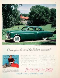 1951 Ad Green 1952 Packard 300 Dorothy Draper Thunderbolt Engine 